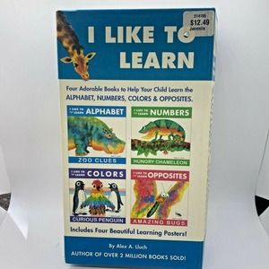 I Like to Learn Alphabet Numbers Colors And Opposites 4 in 1 Learning Book